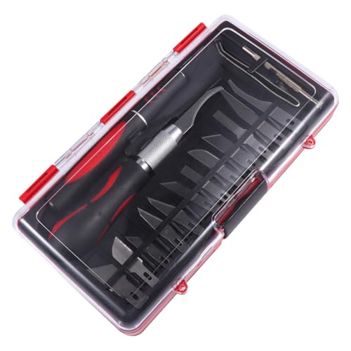 HOMSFOU 16 piezas Formones de Acero al Carbono para Talla Madera Herramientas Manuales de Grabado y Escultura para Carpinteros y Bricolaje Mango Ergonómico y Resistente para Uso Cómodo y