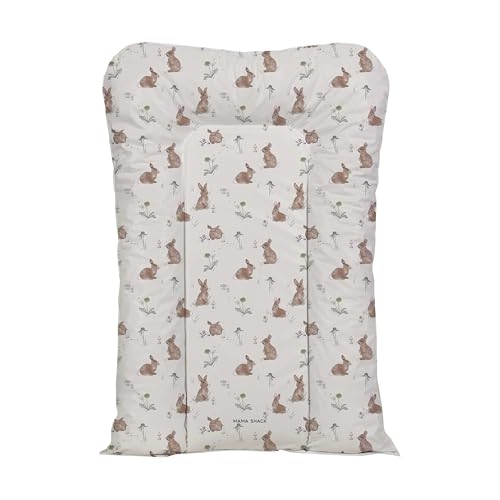 Nest Changing Mat by Mama Shack - Baby Changing Mat with Raised Sides - Waterproof - Fits Most Baby Changing Tables - 67 x 46 cm (Bunnies)