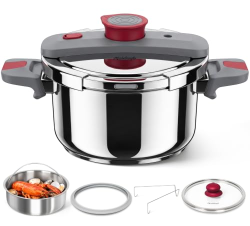 MICHELANGELO Stovetop Pressure Cooker Stainless Steel, 4.2 q