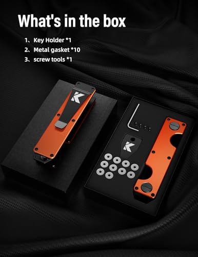 Image of Key Organizer Key Holder Compact Key Case Minimalist Metal Key Chain Key Holder for Keychain Secures 8-10 Keys EDC