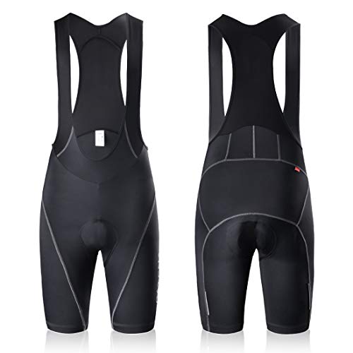 CATENA Men's Cycling Bib Shorts 3D Padded Bike Short Breathable Bicycle Tights Black