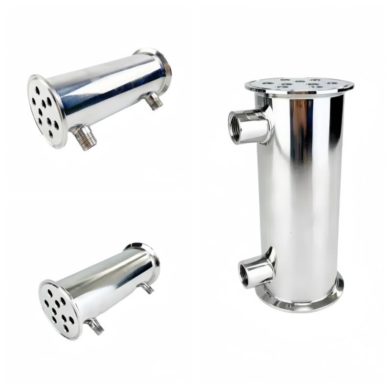 Wymiennik ciepła ze stali nierdzewnej 304 i rura 3 "(76,2 mm) OD91 mm z gwintem męskim/żeńskim 1/2" lub 1/4" Przemysłowa złączka rurowa(Female Thread,1/2")