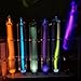 RKXKJ 6 Rare Gas Glass Tubes, Noble Gas Glow Tubes Set, He/Ne/Ar/Kr/Xe/N2, with Power Excitation Base, for Science Education, Collection, Display,Teaching, (6-Well Activation Stand)