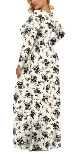 Image of LONGYUAN Women's Plus Size Maxi Dresses for Curvy Women Casual Long Dress XL-6XL