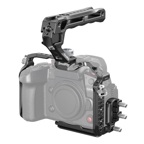 SmallRig HawkLock Quick Release Cage Kit for Panasonic LUMIX GH7 / GH6, with Top Handle Kit, cable clamp for HDMI & USB-C