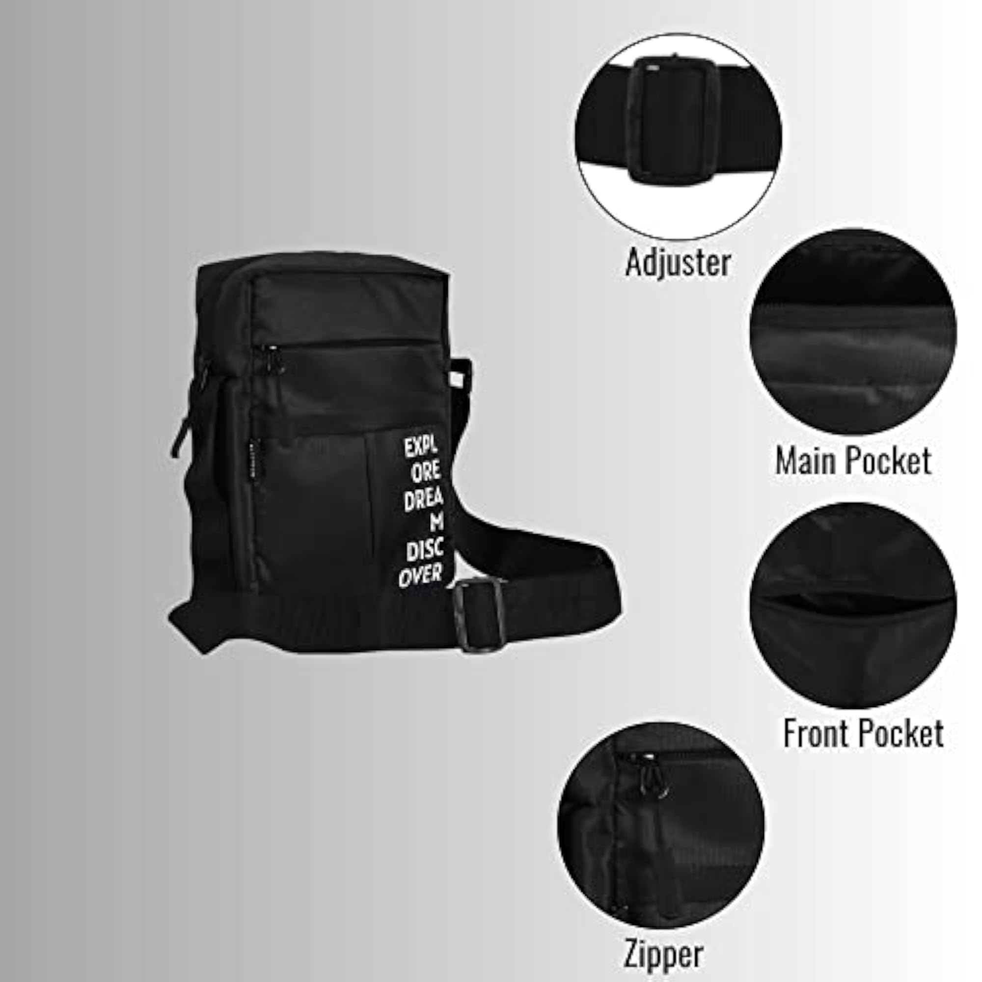 Printed Unisex Sling Bag, Crossbody Messenger Bag
