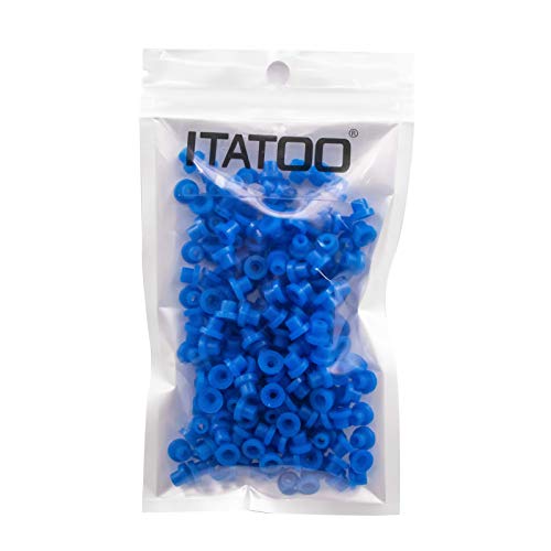 Itatoo® 200Pcs Soft Tattoo Grommets Rubber Tattoo Nipples For Tattoo Needles N201087 (Blue) #TOP4
