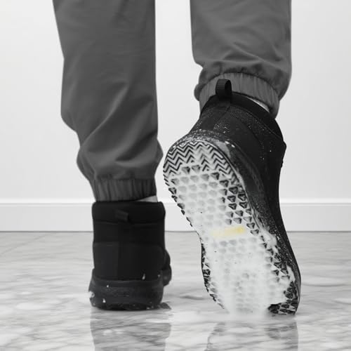 Men's Non Slip Work Boots Slip Resistant Chef Shoes for Food Service Kitchen Restaurant Working Ankle Boot Casual Outdoor Walking Booties Waterproof3