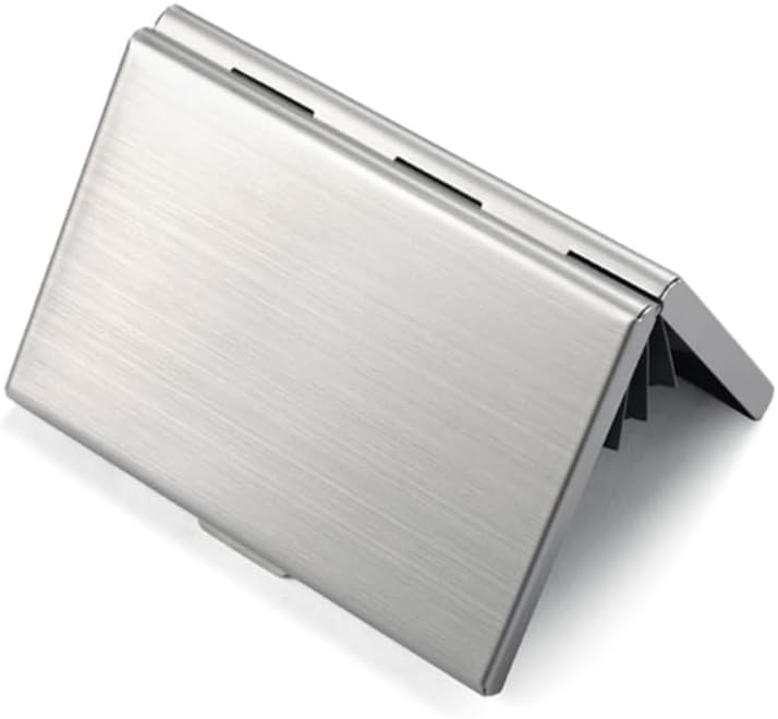 Ultra Thin Aluminum Metal Wallets - RFID Blocking Credit Card Wallet Holder for Men & Women - Best Card Protector with 6 PVC Slots and Durable Stainless Steel Latch