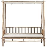 Mandisa - Sofá de bambú/lona 80x180 cm