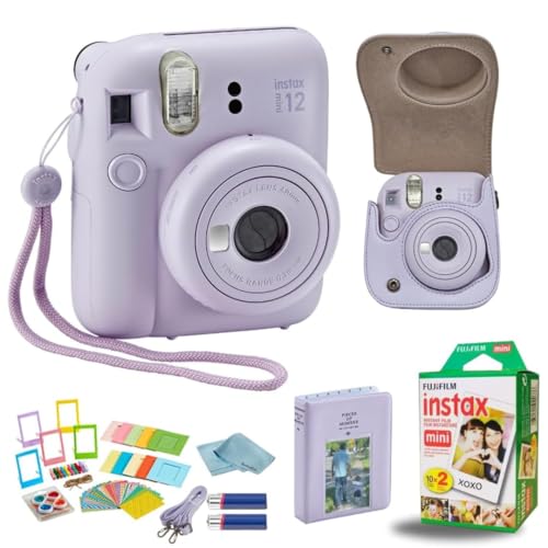 Fujifilm Instax Mini 12 Camera + Accessory Bundle & Film