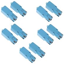 10 Pcs TT Gear Motor 1 90 Mini DC 6V Gear TT Motor with Metal Gears for Robot Smart Car DIY RC Toys Electric Motor Gearbox Blue