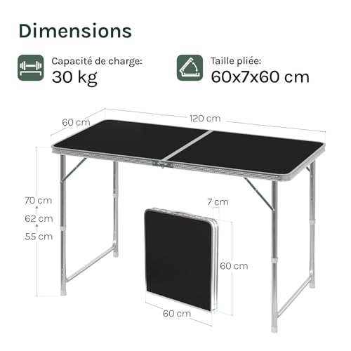 Table de balcon pliante gain de place WOLTU stable pour petits espaces - 4