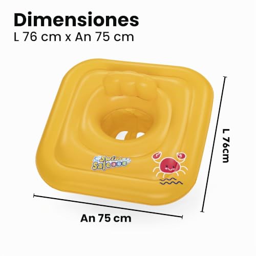Miniatura 3 de 30 X 30 76cm X 76cm Wondersplash Square 3-Ring Baby Boat