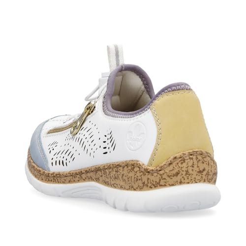 Rieker N42K6 Nikita Slip-On Women's Sneakers - Lightweight Walking Sneakers with Laser Cutouts & Elastic Lacing - Stylish & Flexible for All-Day Comfort3