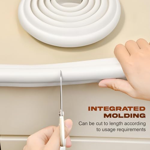 Image of BAYBEE Corner Protector for Baby, Baby Proofing Cushion Guards with 6.5ft Edge Strip & 10 Pcs, Child Safety Protector for Furniture, Table Corners Edge Protector for Kids (White)