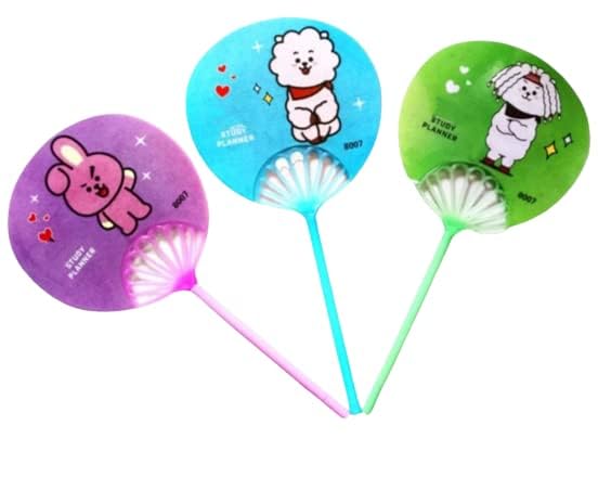 DIGSMORDEN BT21 BTS Kpop Pen With Fan Multicolours (BT21 pen with fan)