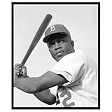 Burro Art Studio Jackie Robinson Brooklyn Dodgers – 1954 Vintage Baseball Portrait – Unframed Photo Print – Iconic Sports History Wall Art (8x10)