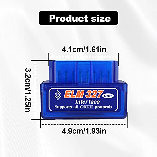 Mini Elm327 Obdii Car Auto Diagnostic Scanner, Car Professional Bluetooth Scan Tool And Code Reader For Android Windows #TOP1