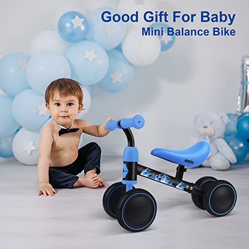 Ayeku Baby Balance Bike, Cool Toys Bike For 1 Years Old Boys And Girls As First Birthday Gifts With Adjustable Seat And 4 Silent Wheels (Blackfire) #TOP3