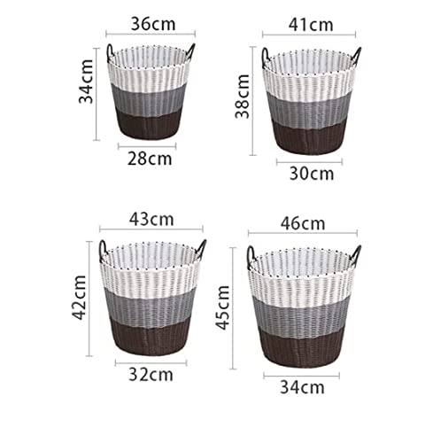Panier à linge plastique rotin boîte rangement maison 30cm