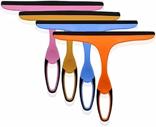 Shower Squeegee Window Screen Wiper Heavy Duty Bathroom Glass Cleaner Scraper Washer Equipment Tool For Cleaning Mirrors Tiles Windows Shower Doors Supplies Home Accessories Assorted Colors (1Pc)