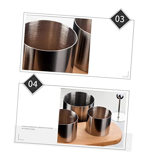 STOBAZA 3 Pçs Molde De Moldagem De Placa De De Aço Inoxidável Estêncil De Bolo De Círculo Estêncil M
