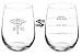 17 oz Stemless Wine Glass Funny Two Sided Good Day Bad Day Don't Even Ask RN Registered Nurse