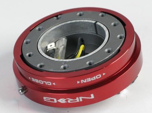 NRG Short Steering Wheel Quick Release Kit - Red - Part # SRK-400RD