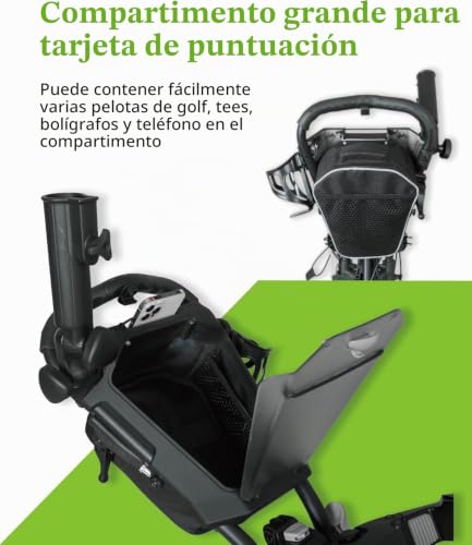 Miniatura 4 de Newfly Triciclo Carrito De Golf Plegado Y Desplegado Semiautomático Compacto, Tamaño Mínimo De Plegado Ultraligero, Nueva Versión Del Soporte Del Marcador