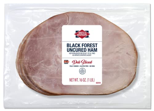 Dietz & Watson Deli-Sliced Black Forest Uncured Ham, 16 Oz. #TOP1