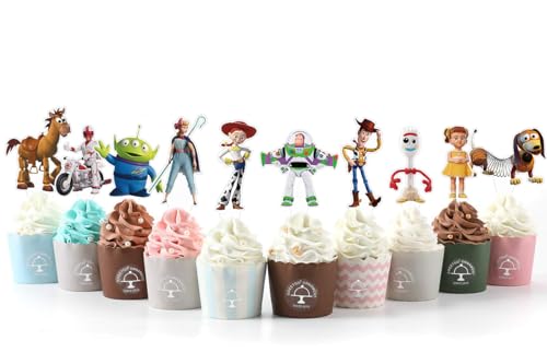Coroder QUT-P00006 24Pcs Toy Party Cupcake Toppers thumb #1