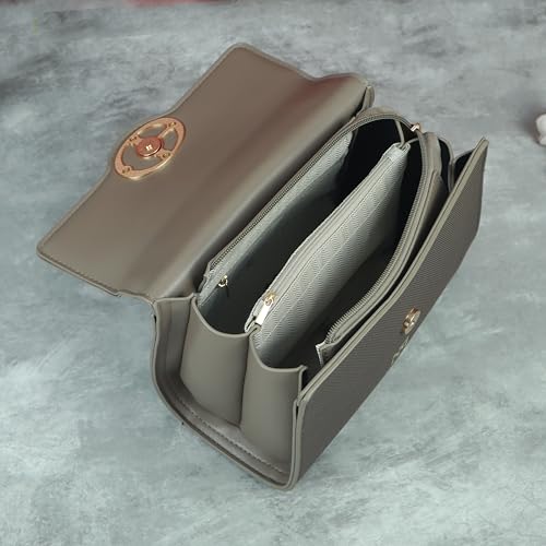 Image of NFI essentials Satchel Bags Ladies Purse Handbag Premium Women Shoulder Travel Bag for Work Gifts for Wife /Mother /Sister Stylish Office College Party Bag
