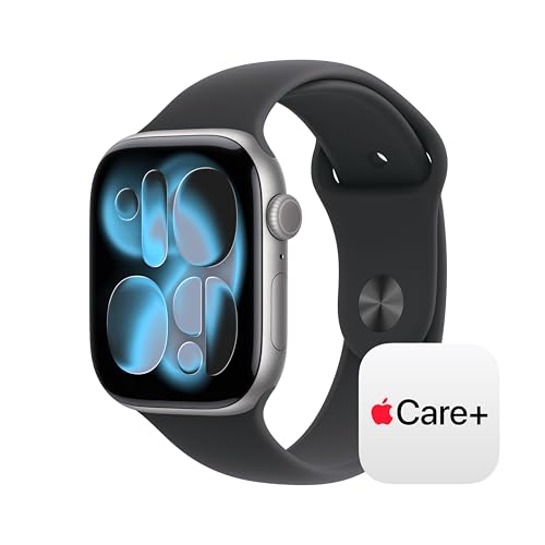 Image of Apple Watch Series 11 [GPS 46mm] Smartwatch with Space Grey Aluminium Case with Black Sport Band - M /L. Sleep Score, Fitness Tracker, Health Monitoring with AppleCare+ (2 Years)