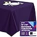 Gee Di Moda Rectangle Tablecloth - 90 x 132" Inch - Purple Rectangular Table Cloth for 6 Foot Table in Washable Polyester - Great for Buffet Table, Parties, Holiday Dinner, Wedding & More