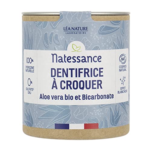 Natessance Dentífrico y Bicarbonato de Aloe Vera Ecológico 80 Comprimidos