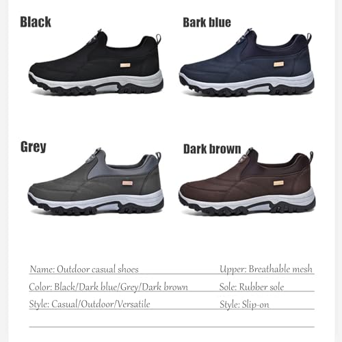 Men's Slip-on Orthopedic Non-Slip Walking Loafers Fashionable Comfort Breathable Arch Support Outdoor Hiking Sneakers Casual Soft Flats Driving Work Shoes2
