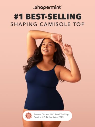 Image of SHAPERMINT Womens Tops - Scoop Neck Cami Body Shaper for Women, Shapewear Tummy Control, Camisole Tank Tops for Women