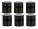 Nakpunar Black Plastic Jars - Set of 6