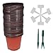 Huvai 80 Pcs 6" Plants en Plastique Pots de pépinières avec 80 Pcs plaques de Plante en Plastique imperméable Type t et 2Pcs/Set de transplantations Mini-Outils de terrassement