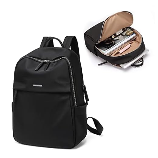 GOLF SUPAGS Mochila feminina para laptop, resistente à água, bolsa para notebook, viagem, trabalho, mochila, Preto, 14-Inch, Mochilas Daypack