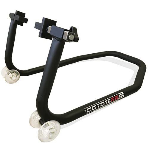 Cavalete Traseiro Coyote Modelo TOP para Motos Sem Suporte/Slider de Balança - Preto