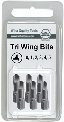 Wiha *Tri-Wing Insert Bit #0, 1, 2, 3, 4, 5 X 25Mm (6 Bit Pack) #TOP30