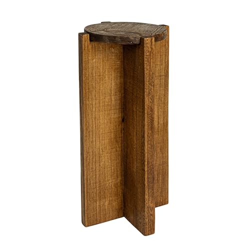 Creative Co-Op Paulownia Wood Round Accent Table, Brown