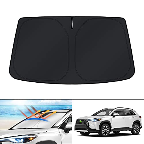 Image of KUST Windshield Sun Shade for 2026 2025 2024 2023 2022 Toyota Corolla Cross Accessories (Not for Corolla) Window Sunshade Sun Visor Protector Foldable Blocks UV Rays Keep Car Cooler