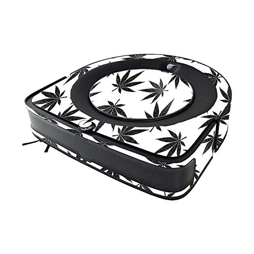 Image of MightySkins Glossy Glitter Skin Compatible with iRobot Roomba s9 Vacuum - Pot Leaves Black | High-Gloss Glitter Finish | Easy to Apply and Change Styles | Made in The USA