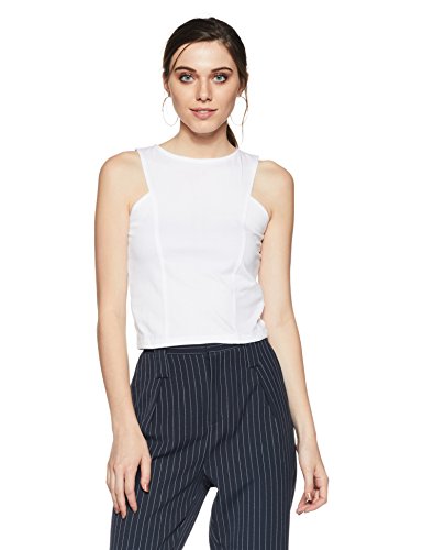Image of Miss Chase Women's Maroon Sleeveless Crop Top