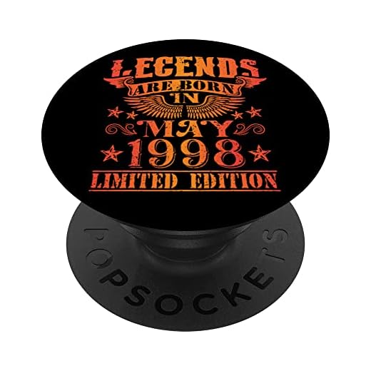 Cumpleaños Mayo 1998 Edición Limitada Regalo Legend May PopSockets PopGrip Intercambiable