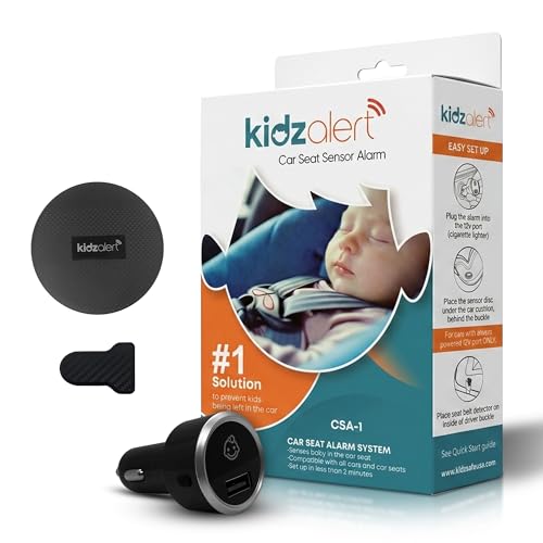Image of Car Seat Sensor Alarm, 1 Alarm + 1 Sensor | Automatic Child Detection Alert, Plug-in Installation, Single Sensor System for 1 Car Seat, No APP Required