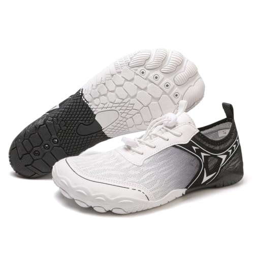 Zapatillas Barefoot transpirables unisex de horma ancha ajustables para senderismo